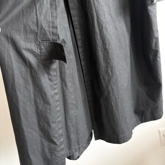 Vintage Black Double-Breasted Cotton Trench Coat - Picture 12 of 12